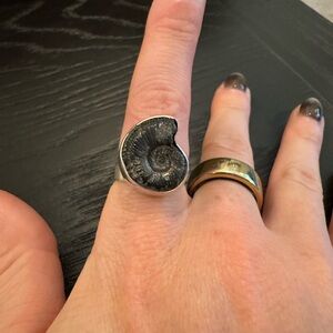 Silver Fossil Ring